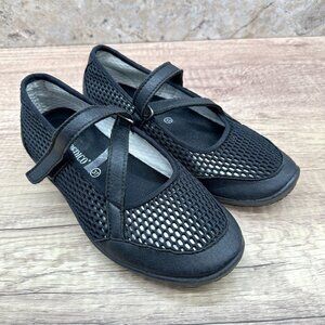 Arcopedico Shoes Womens Size 37 Black Mary Jane Lightweight Breathable Textile